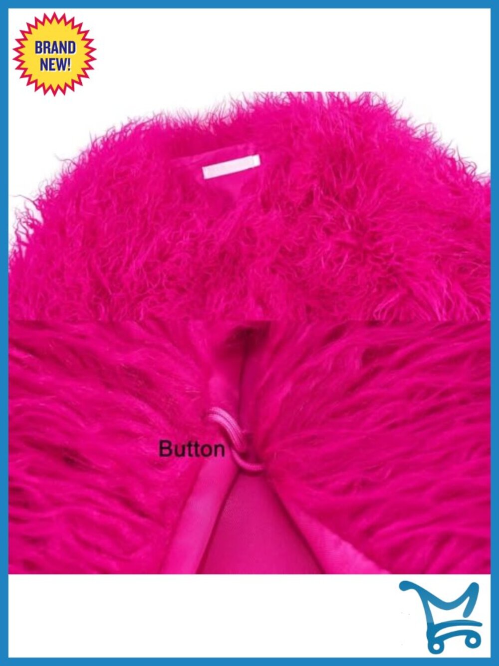 Women's Shaggy Faux Fur Coat Warm Winter Jacket Long Sleeve - Picture 4 of 6